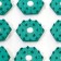 Iplikator-river, PVC base, 360 modules, 56 × 62 cm, transparent/green color