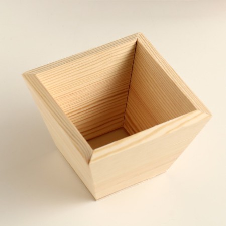 Wooden Kashpo 11 × 11 × 9.5 cm "RAF", naturally give beautifully-2