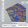 Scrapbooking paper "Cocoa on blue" density 180 grams set 5 pcs 30.5x32 cm
