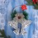 Decoration New Year's "Carved bells on a ring with a flower" 20x43 cm, silver