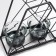 Summary Metal, glass for 2 candles "Loft. Trapezius" black 17x7.5x15.5 cm