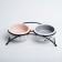 Ceramic bowls on a stand of 2 x 250 ml 13 x 5 cm, beige and gray