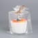 Candle in a glass "Mandarin", with decor