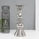 Ceramic Ceramics for 1 candle "Elegant" d = 1.5 cm silver 12x12x31.5 cm