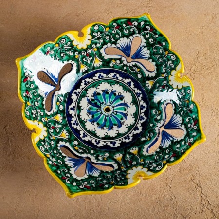 Rishtan ceramics "Patterns", 25 cm, 25 cm,-3