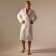 Wafel dressing gown men SL Home: Chess "Blanc de Blanc", size M, 100% cotton, 340 g/m2