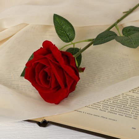 Artificial flowers "Bolivian rose" 8x55 cm, red