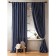 Billy curtains with grabbing, 170 x 270 cm - 2 pcs, blue