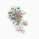 Cotton bag “With love for you”, flowers, 16 x 24 cm