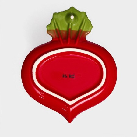 Ceramic “radish” plate, flat, red, 20 cm, 1 variety, Iran-3