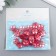 Beads for creativity plastic "Flower Pearl" set 40 pcs red 1.5x1.5 cm