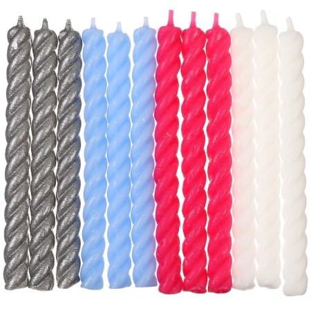 Set of candles for the cake "Happy Birthday", 12 pieces, cold heart-4