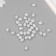 Beads for creativity plastic "East pattern" white-silver set 20 g 1x0.8x0.8 cm