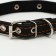 Collar of a leather reflective butterfly on a synthetic winterizer butterfly, 45 x 2 cm, Osh 25-35 cm, black