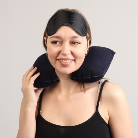 Tourist set: a pillow for the neck, sleep mask, beryushi-9