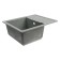 Curler for a kitchen made of stone Zein 150/Q8, 575 x 470 mm, rectangular, overflow, dark gray color