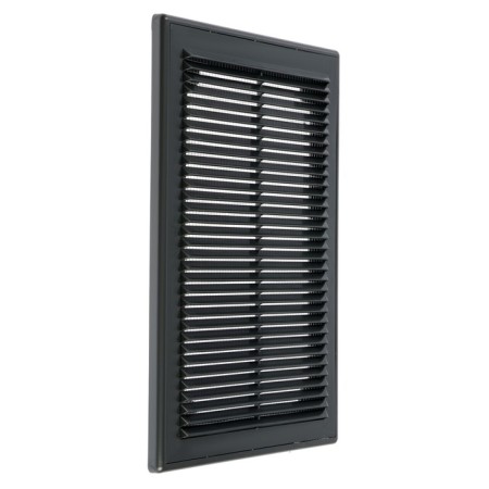 Ventilation grate "Vento" 2030VR, 200x300 mm, with a grid, detachable, graphite-1