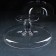 Cake stand on a leg with a glass cover Magistro "Madeus", 28 × 28 cm