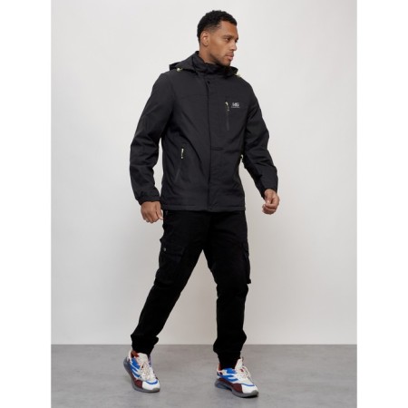 Sports male jacket, size 52, black color-9