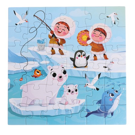 Puzzles 4 in 1 "Funny Arctic", 25, 36, 49, 64 elements-7