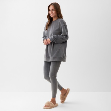 Women's costume (sweatshirt and leggings) KAFTAN PLUSHY p. 40-42, gray-1
