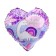 Foil ball 18 "" With DR! Dinosaurus ", heart, with a substrate