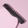 The comb is folding, 17.5 × 3 cm, black color