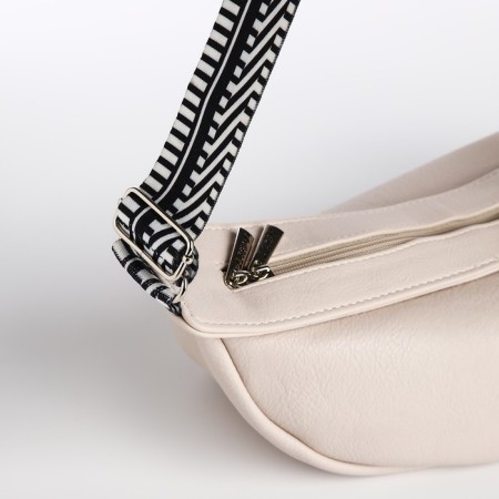 Cross-Bodi, L-Craft on the zipper, a long belt, the color of a light-beige-2