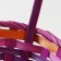 Wicker basket, 20.3 x 20.3 x 9.5/33 cm, purple, bamboo