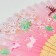 Fan wood, textile h = 21 cm "bunnies at Sakura" pink, with a brush