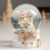 Souvenir Polystone Water Ball "Losik with a gift" White with gold 7x8x9 cm