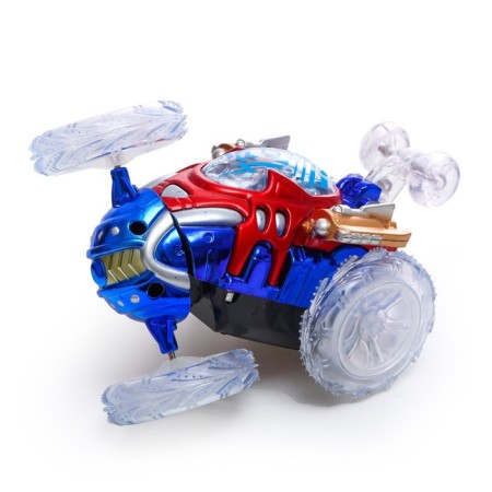 Radio-controlled “Trick” car, works on batteries, lighting effects, blue color, blue-2