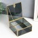 Casket Glass with a metal frame "Darkened with a sheet" 15x15x6.5 cm