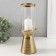 Ceramics candlestick, glass for 1 candle "Desert" d = 8 cm gold 9.5x9.5x27 cm