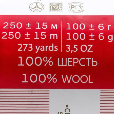 Yarn "village" 100% half-carbonated wool 250m/100g (191-legend)-1