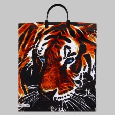 Tiger package, polyethylene with a plastic pen, 38x44 cm, 90 μm