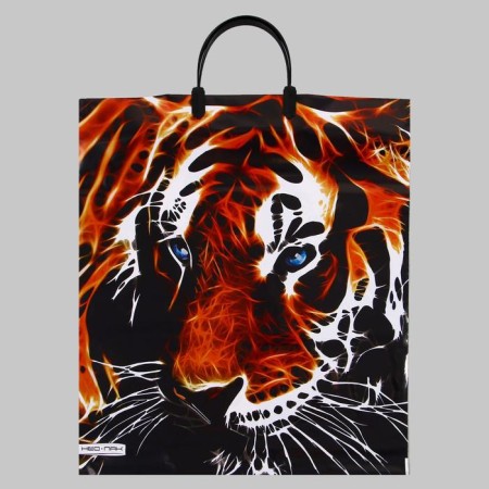Tiger package, polyethylene with a plastic pen, 38x44 cm, 90 μm