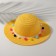 Hat with bombs for Minaku girl, yellow color, size 50