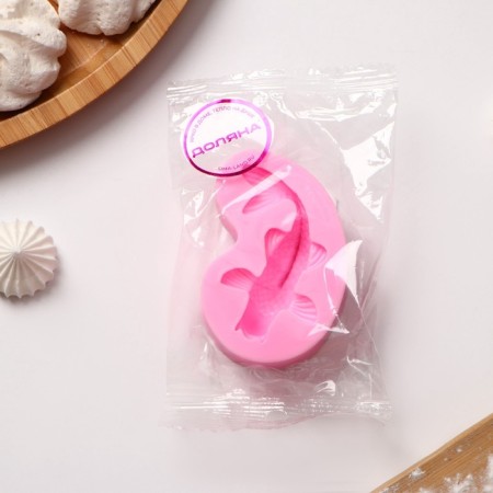 Mold Dolyana "Fish", silicone, 7.2 × 4.7 × 2.3 cm, pink color-9