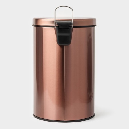 Garbage bucket with pedal Stolz Stölz, 12 l, stainless steel, bronze color-3