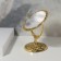 The mirror of the desktop "circle", bilateral, with an increase, D mirror surface 10 cm, color golden