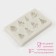 Mold Dolyana "Christmas tree", silicone, 10 × 6.5 × 1.3 cm, color gray color