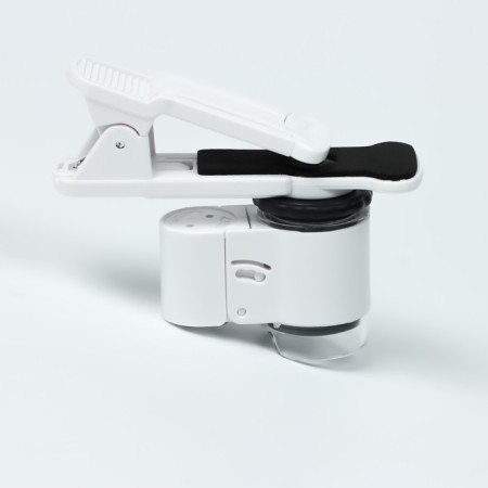 Lupa with 10x lens for macro -shooting on a clothespin for a phone, with backlight-5