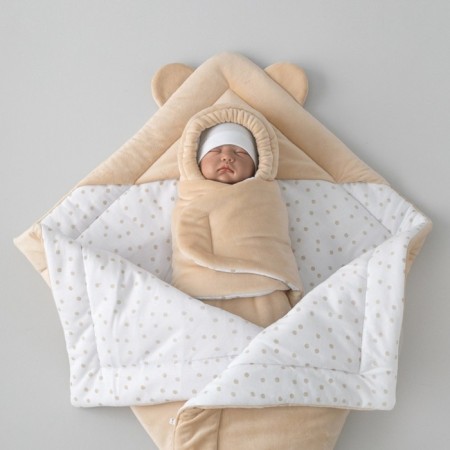 Set for discharge Winter Kinderlitto "Bear", 5 items, height 56-62 cm, beige color-1
