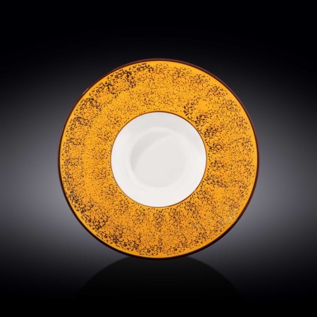 Deep plate Wilmax England Splach, D = 27 cm, 250 ml, yellow color