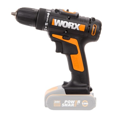 Drill-shuruvumvelabilating Worx WX101.9, 20 V, 30 Nm, Li-Ion, without Zo and AKB