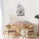 Carty clock wall-up interior "running white horse", silent, 50 x 70 cm