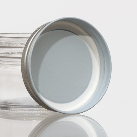 Glass jar for spices with a metal lid of the Silver shares, 100 ml, 7 × 5.5 cm-2