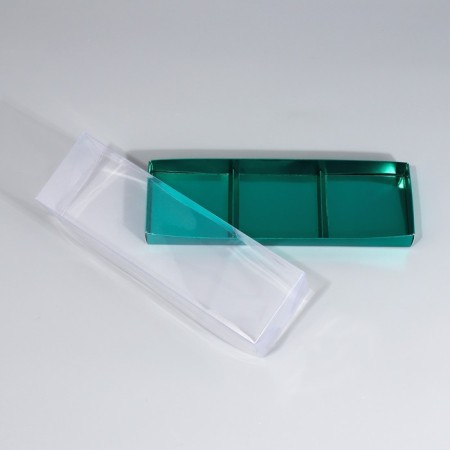 Confectionery box for mousse cakes "turquoise", 27 x 8.6 x 6.5 cm-2