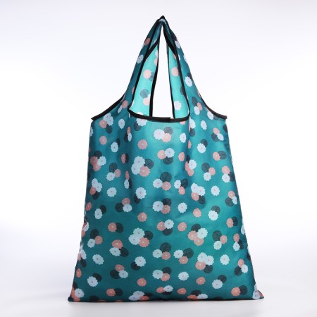 Household bag without fastening, turquoise color-2